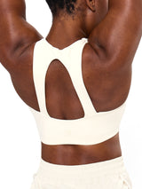 Thumbnail 6 of Nubre Notch Sports Bra - Oat Milk, 6 of 6