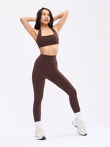 Thumbnail 6 of Revolution Halter Sports Bra - Journey Dark Brown, 6 of 6