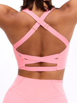 Thumbnail 3 of Candy Wrap Sports Bra - Guava, 3 of 6