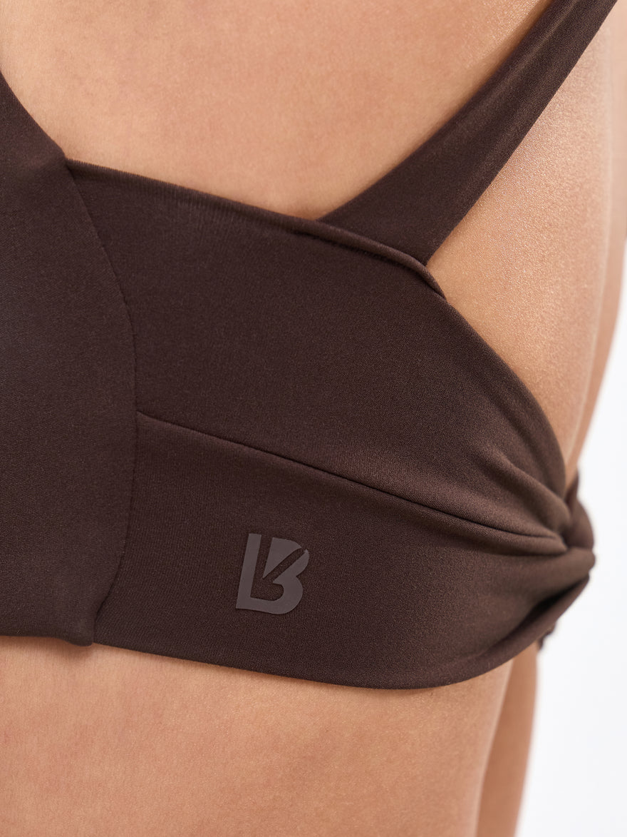 Double Twist Sports Bra - Cold Brew
