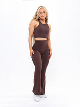 Thumbnail 2 of Ribbed Seamless Tank - Journey Dark Brown, 2 of 6