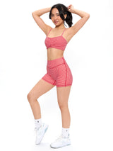 Ivy Wrap Sports Bra - Red Gingham