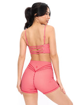 Ivy Wrap Sports Bra - Red Gingham