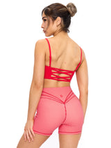 Ivy Wrap Sports Bra - Salsa Red