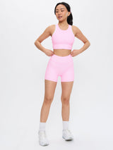 Geo Sports Bra - Pink Gingham