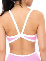Thumbnail 3 of Dream Heather Contrast Sports Bra - Pink Sugar, 3 of 5