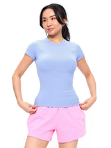 Nimbus Rib Tee - Rainwater Blue