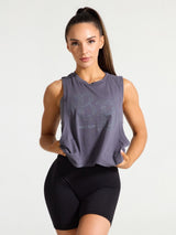 Legacy Crop Tank - Blue Steel