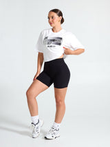 Thumbnail 3 of Rep Crop Tee - White, 3 of 5