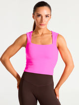 Thumbnail 1 of Butter Square Neck Waist Tank - Candy Crush, 1 of 5