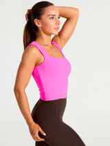 Thumbnail 3 of Butter Square Neck Waist Tank - Candy Crush, 3 of 5
