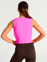 Thumbnail 4 of Butter Square Neck Waist Tank - Candy Crush, 4 of 5