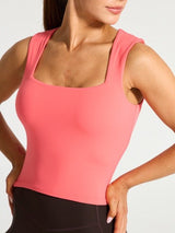 Thumbnail 5 of Butter Square Neck Waist Tank - Tequila Sunrise, 5 of 5