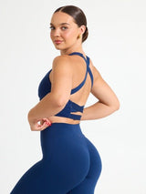 Candy Wrap Sports Bra - Indigo Shadow