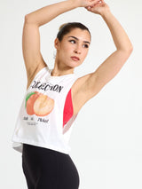 Market Crop Tank - White