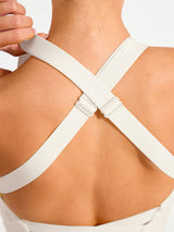 Candy Wrap Sports Bra - Oatmilk