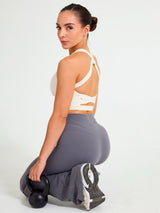 Candy Wrap Sports Bra - Oatmilk