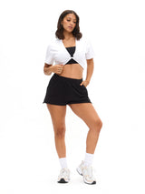 Thumbnail 4 of Slouchy Twist Crop - White, 4 of 4
