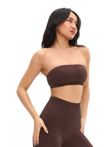 Seamless Ribbed Bandeau - Coffee