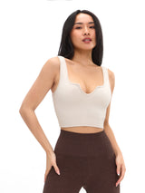 Thumbnail 3 of Ribbed Seamless Crop - Bone, 3 of 5