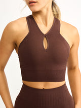 Thumbnail 1 of Sphynx Seamless Sports Bra - Truffle, 1 of 5