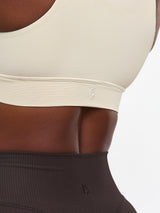 Thumbnail 5 of Ribbed Deep V Sports Bra - Bone, 5 of 5