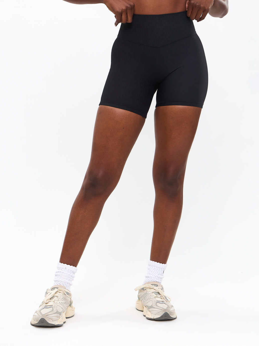 Material Girl Ribbed Short 6" - Onyx Black