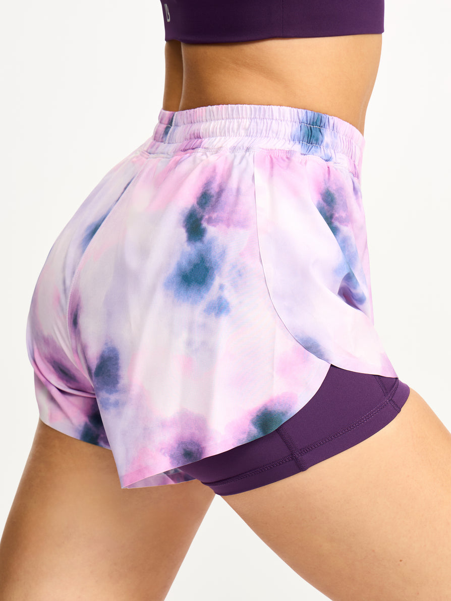 Flirty Flo Short Boyshort - Purple Swirl Print