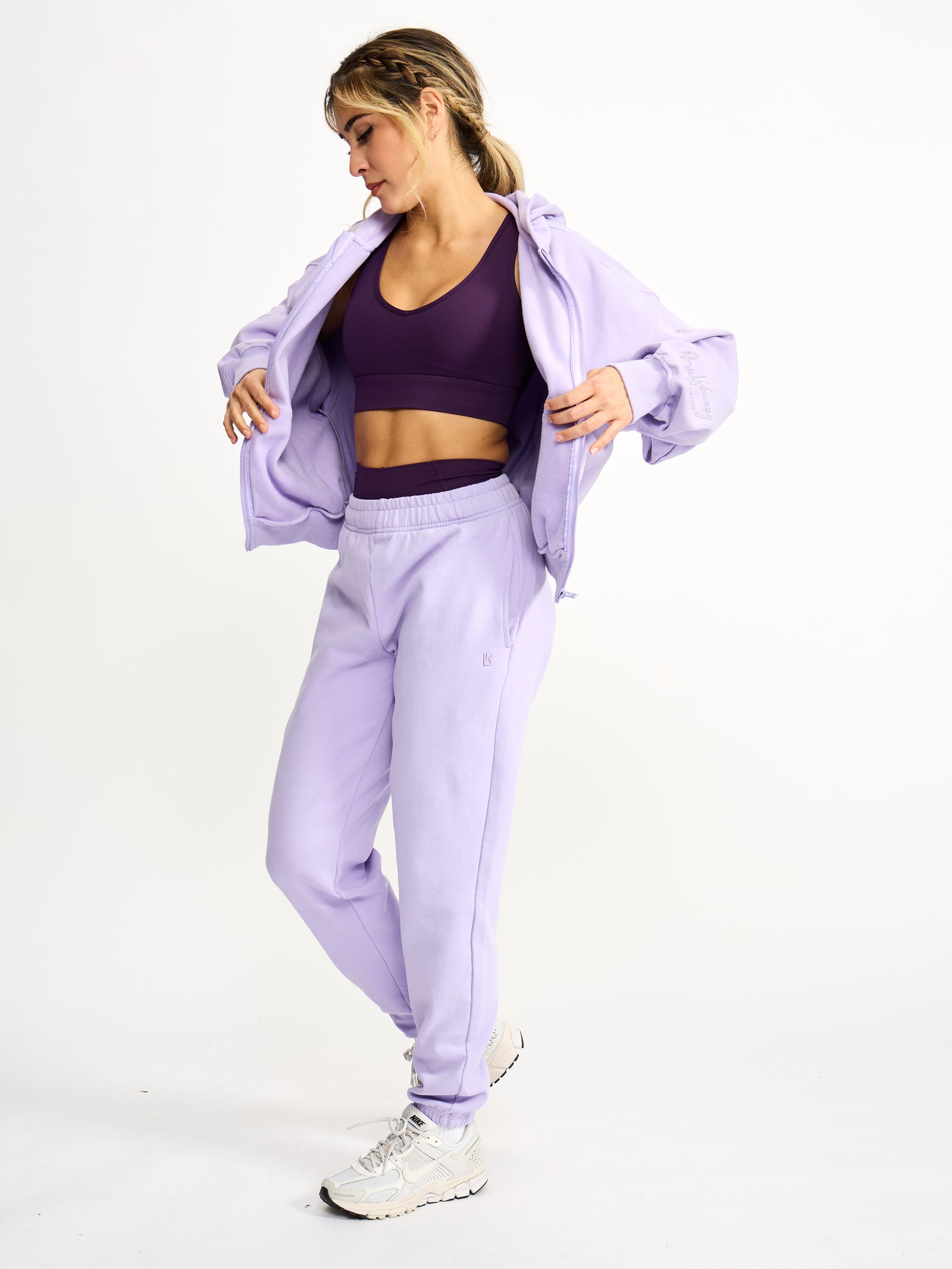 Full Zip Cloud Hoodie - Frosted Purple