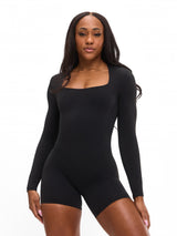 Thumbnail 1 of Butter Long Sleeve Bodysuit  - Onyx Black, 1 of 6