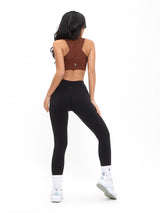 Thumbnail 6 of High Impact Zip Sports Bra - Mocha, 6 of 6