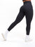 Ribbed Cross Waist Legging - Onyx Black Image 0