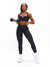 Ribbed Cross Waist Legging - Onyx Black Image 1