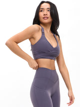 Thumbnail 2 of Candy Wrap Sports Bra - Hush Berry, 2 of 5