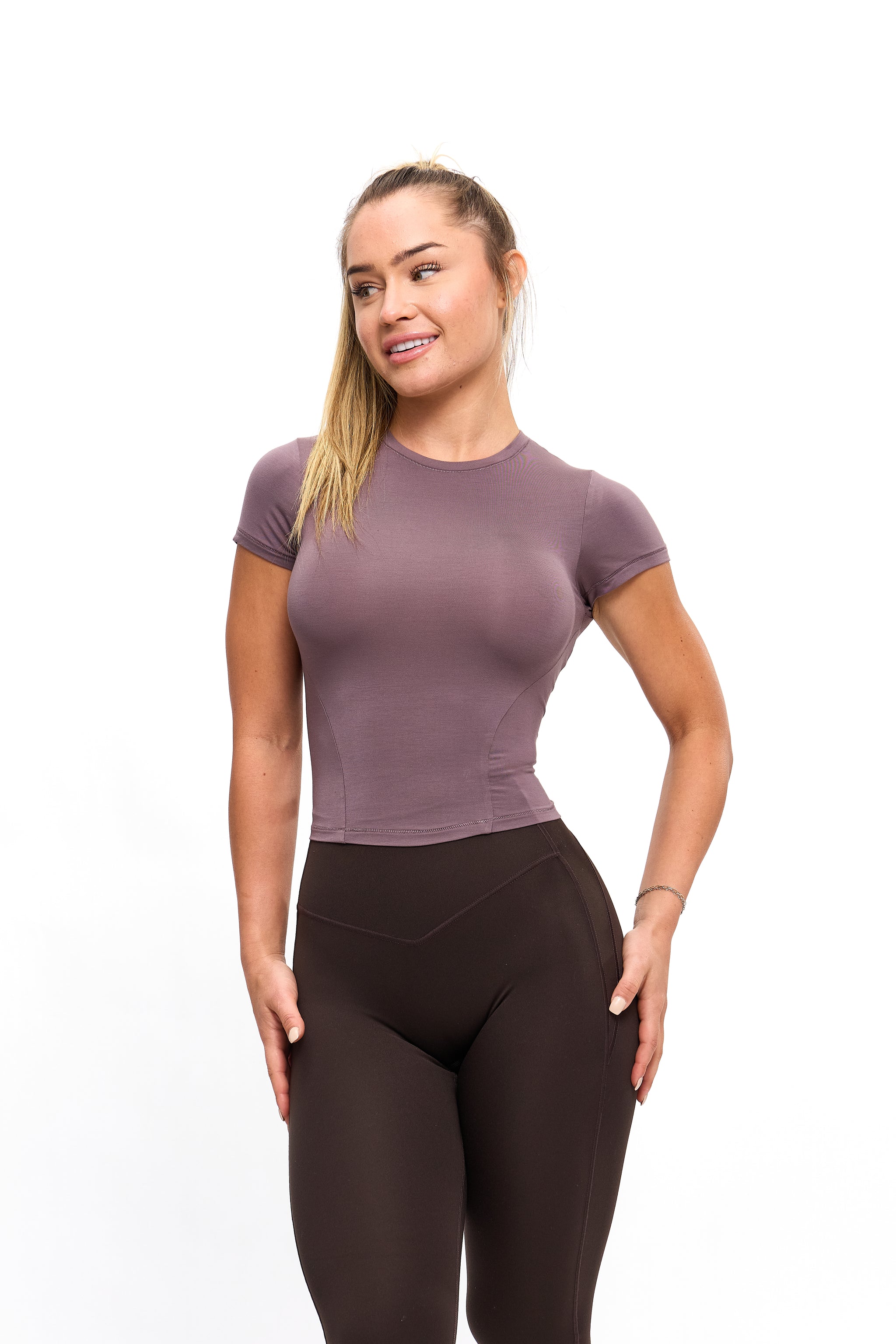 Halo Baby Tee - Mocha Berry