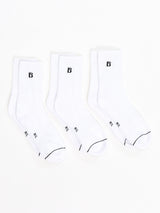 Thumbnail 1 of 3 Pack Half Crew Socks - White, 1 of 2