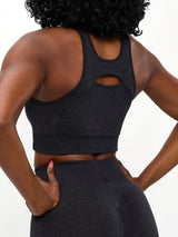 Thumbnail 3 of Form Reversible Seamless Sports Bra - Charcoal, 3 of 6