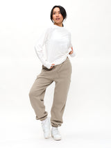 Thumbnail 3 of Drape Long Sleeve Tee - White, 3 of 5