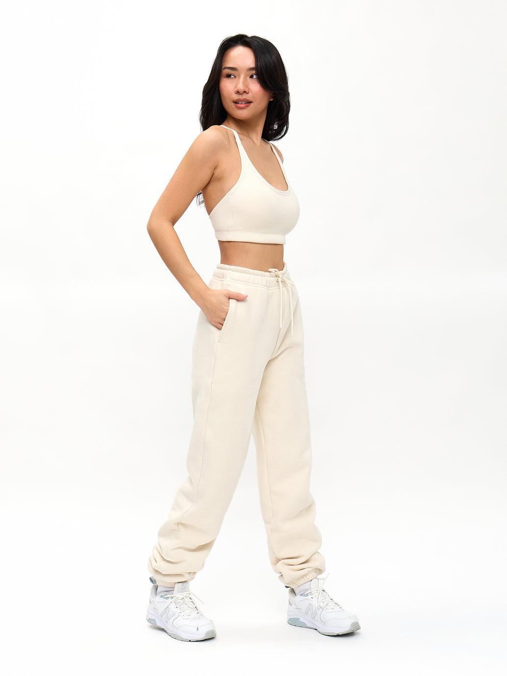 Plush Fleece Jogger - Oat Milk