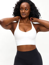 Thumbnail 1 of Poshknit Sports Bra - White, 1 of 5