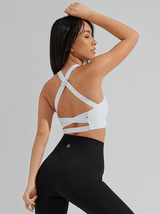 Thumbnail 2 of Candy Wrap Sports Bra - White, 2 of 11