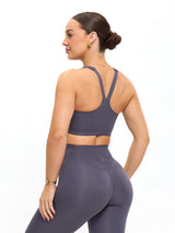 Every Day Airbrush Sports Bra - Blue Steel