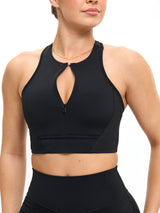 Thumbnail 4 of Colorado Zip Sports Bra - Onyx Black, 4 of 6