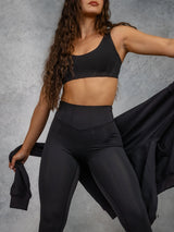 Thumbnail 1 of Airbrush Sports Bra - Onyx Black, 1 of 7