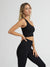 Ribbed Seamless Sports Bra - Onyx Black Image 4