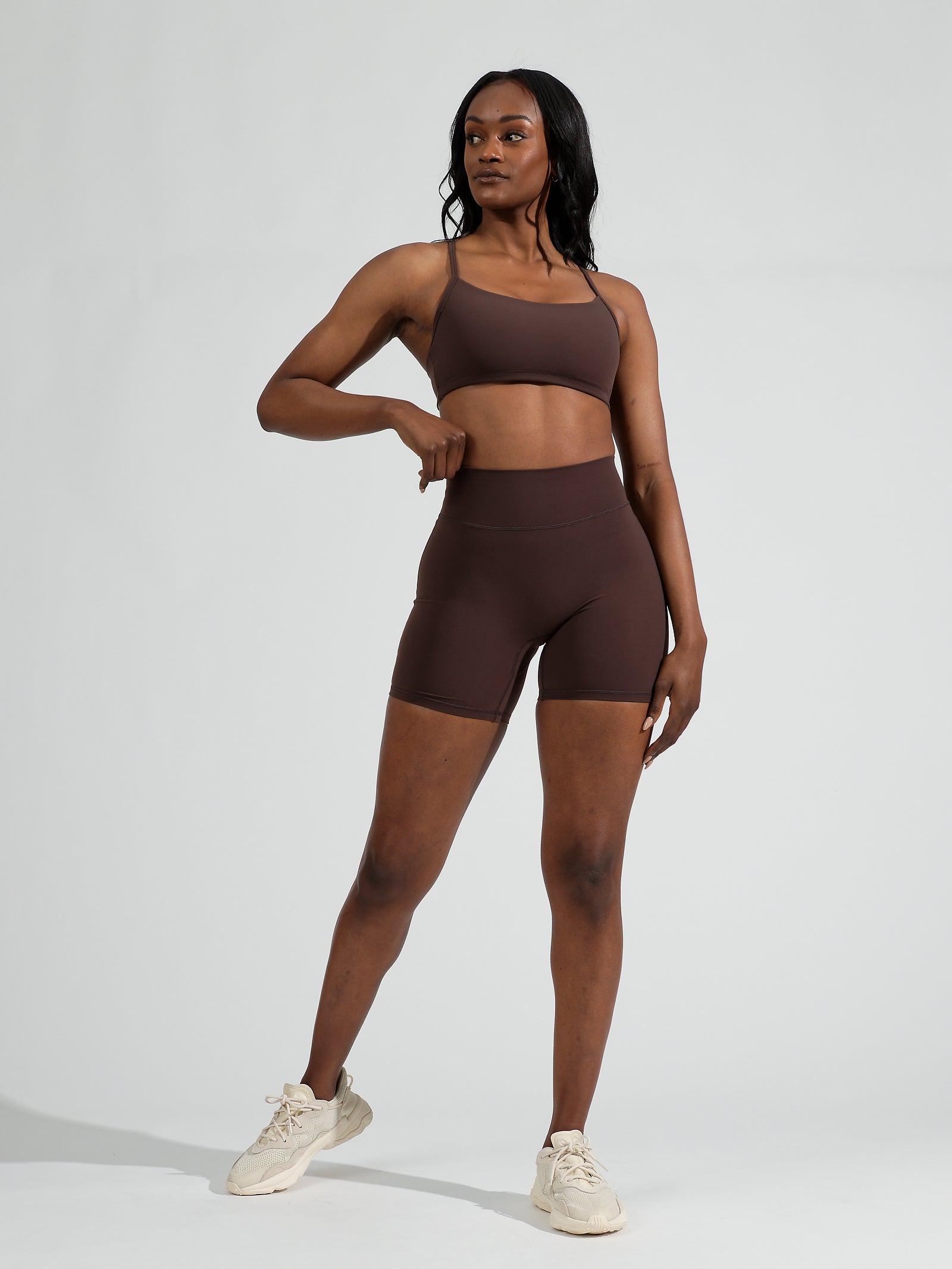 Reversible Sports Bra - Journey Dark Brown/Stardust