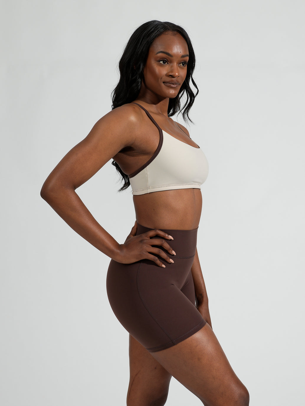 Reversible Sports Bra - Journey Dark Brown/Stardust