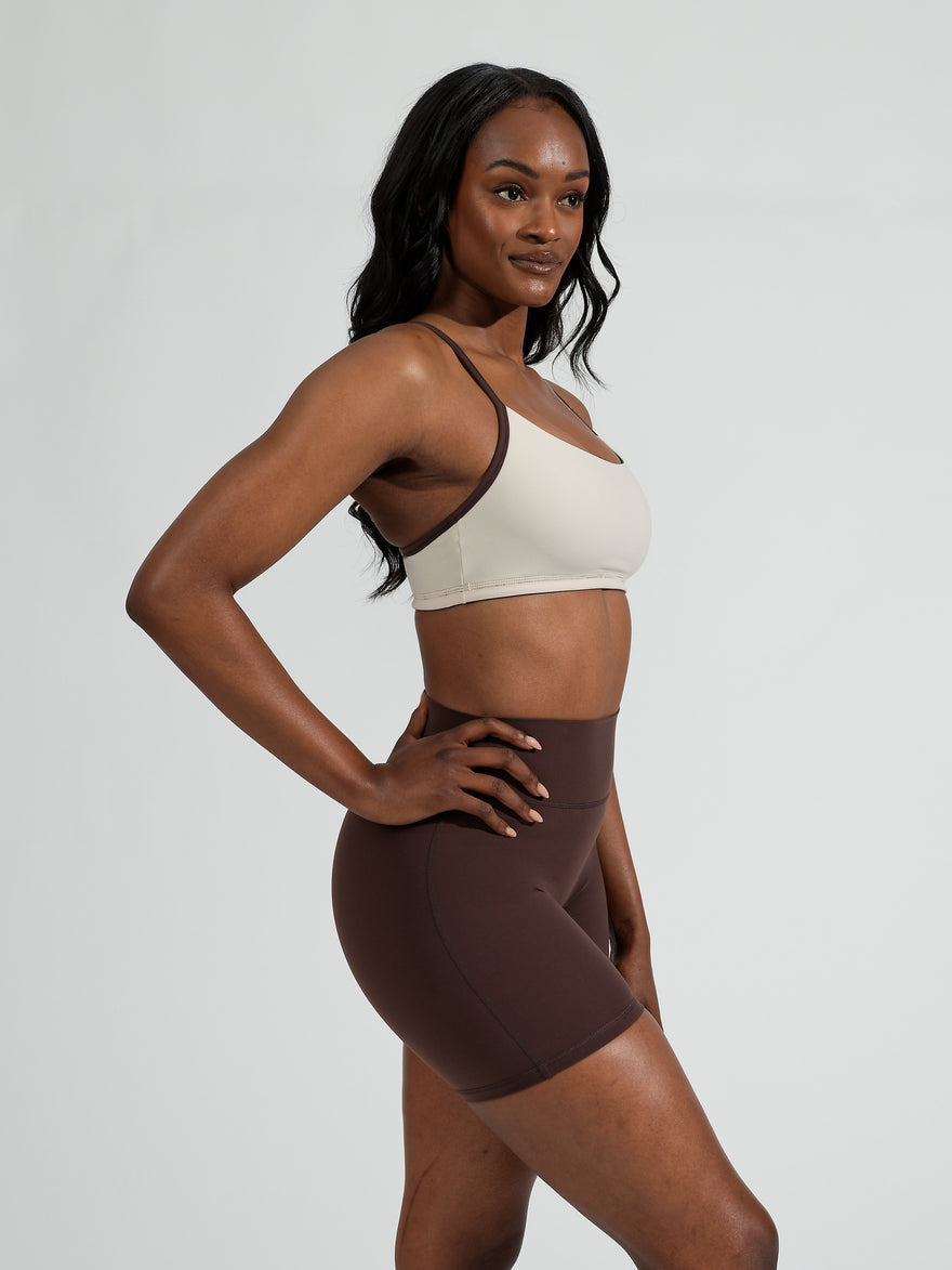 Reversible Sports Bra - Journey Dark Brown/Stardust