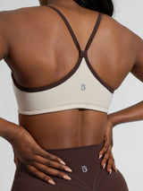 Thumbnail 10 of Reversible Sports Bra - Journey Dark Brown/Stardust, 10 of 11