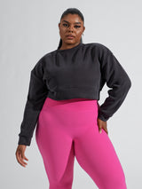 Thumbnail 2 of Luxe Crew Pullover - Black, 2 of 13
